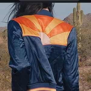Vintage Rising Sun Satin Women's Bomber Jacket